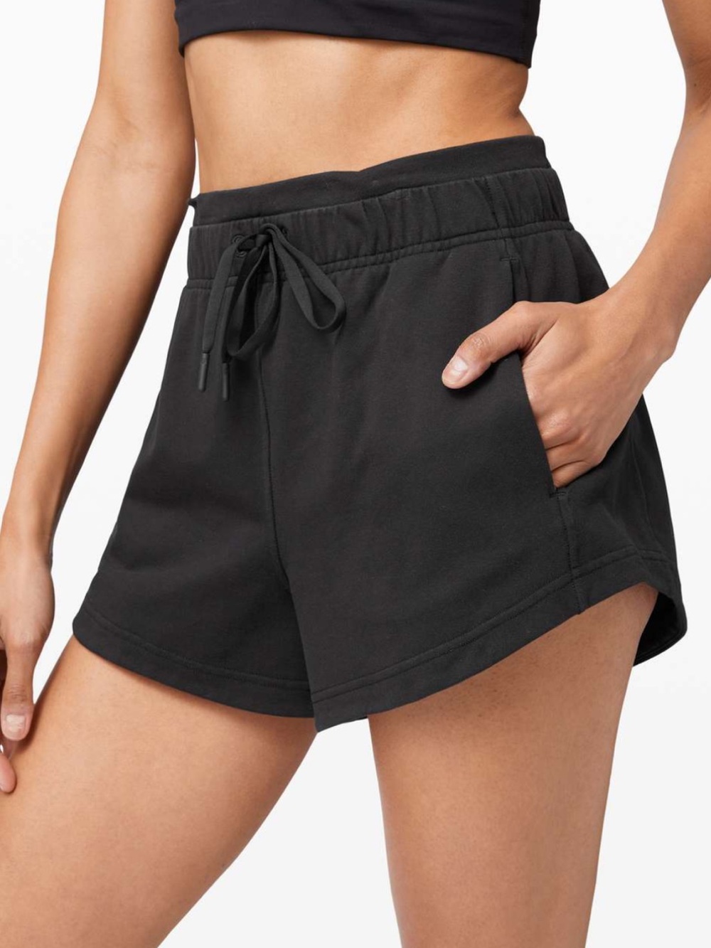 New Lululemon Inner Glow Short 3" *Terry - Black - French Terry NWT